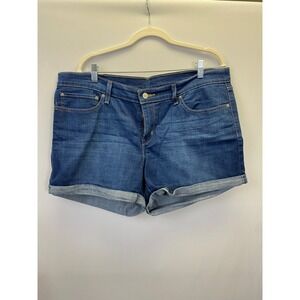 Levi's Denim Shorts Size 33 Vintage Wash Cuffed Casual Summer Core